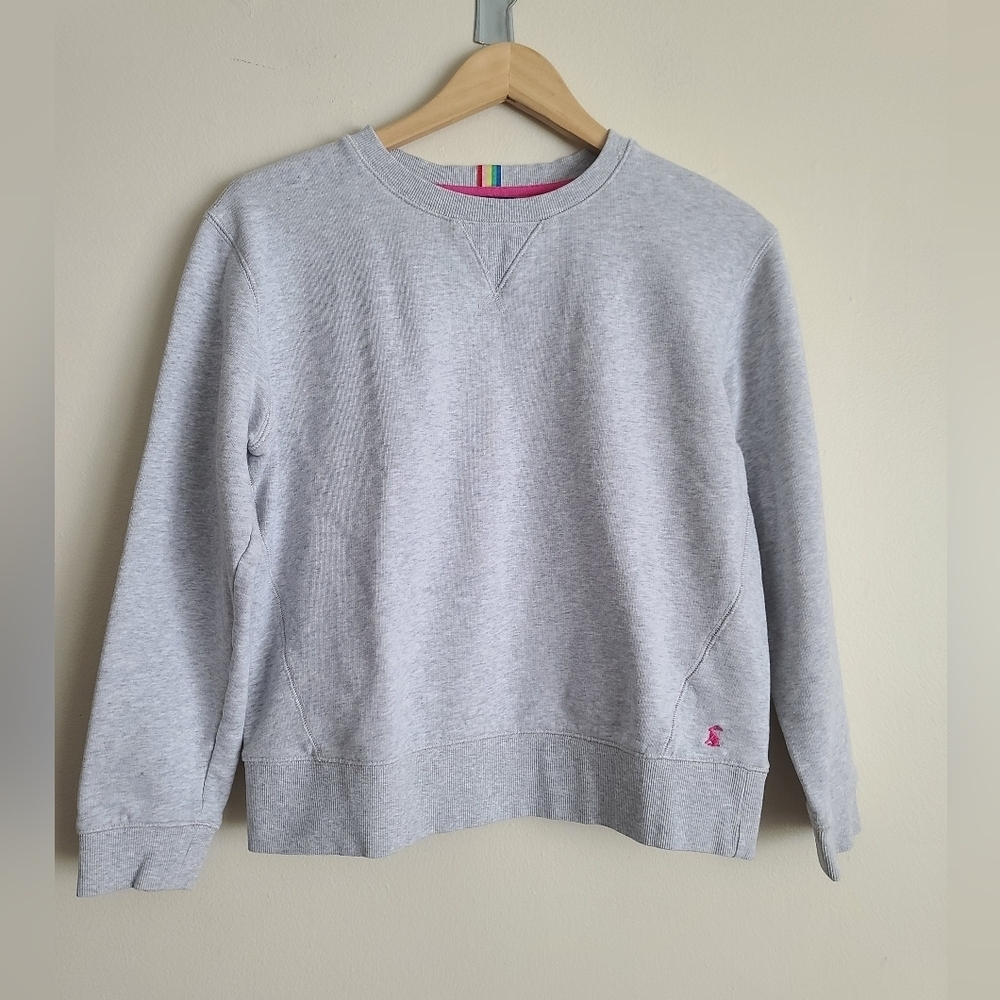 Joules grey cotton crew sweater size 4